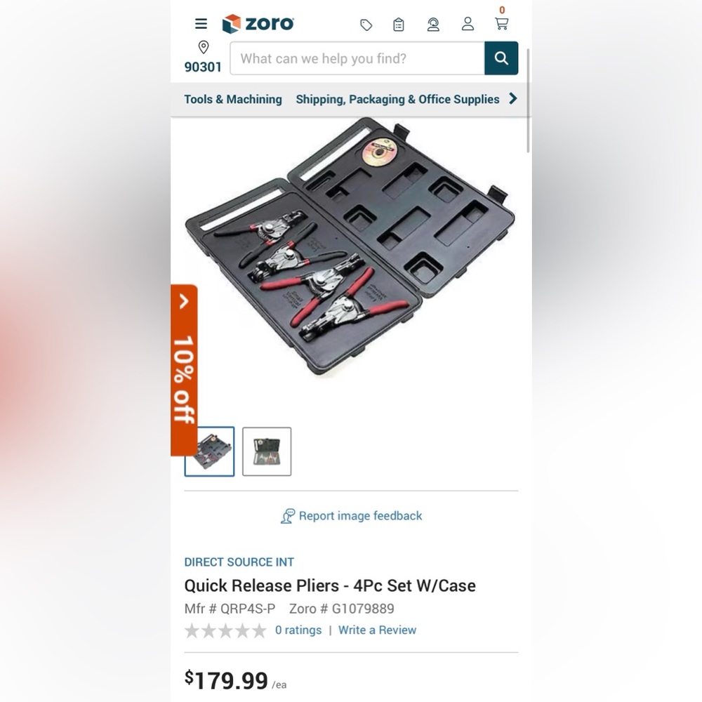 Quick Release Pliers 4-Piece Set with Case